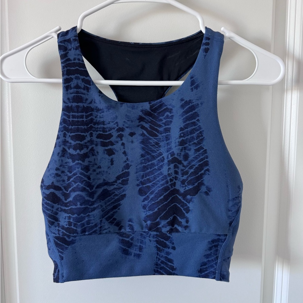 Zella Navy Patterned Crop Top